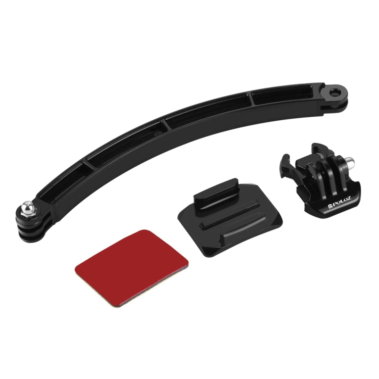 PULUZ Outdoor Motorcycle Cycling Helmet Extension Arm Set for PULUZ Action Sports Cameras Jaws Flex Clamp Mount for GoPro, Insta360, DJI and Other Action Cameras by PULUZ