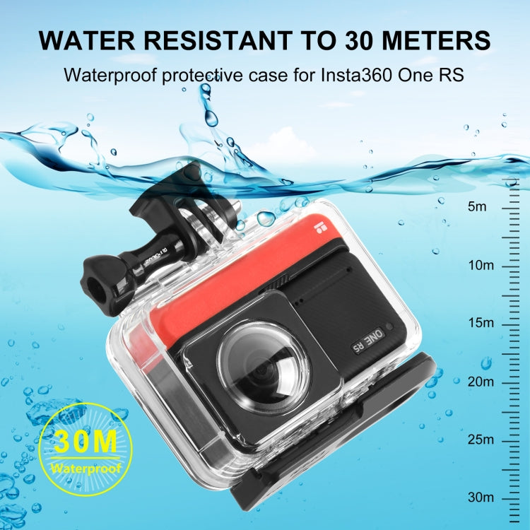 For Insta360 One RS 360 Edition PULUZ 30m Underwater Depth Diving Case Waterproof Housing - Case & Bags by PULUZ | Online Shopping UK | buy2fix