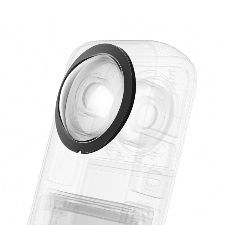 For Insta360 X3 PULUZ Lens Guard PC Protective Cover(Black) - Len Accessories by PULUZ | Online Shopping UK | buy2fix