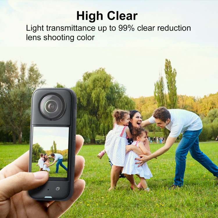 For Insta360 X3 PULUZ Lens Guard PC Protective Cover(Black) - Len Accessories by PULUZ | Online Shopping UK | buy2fix