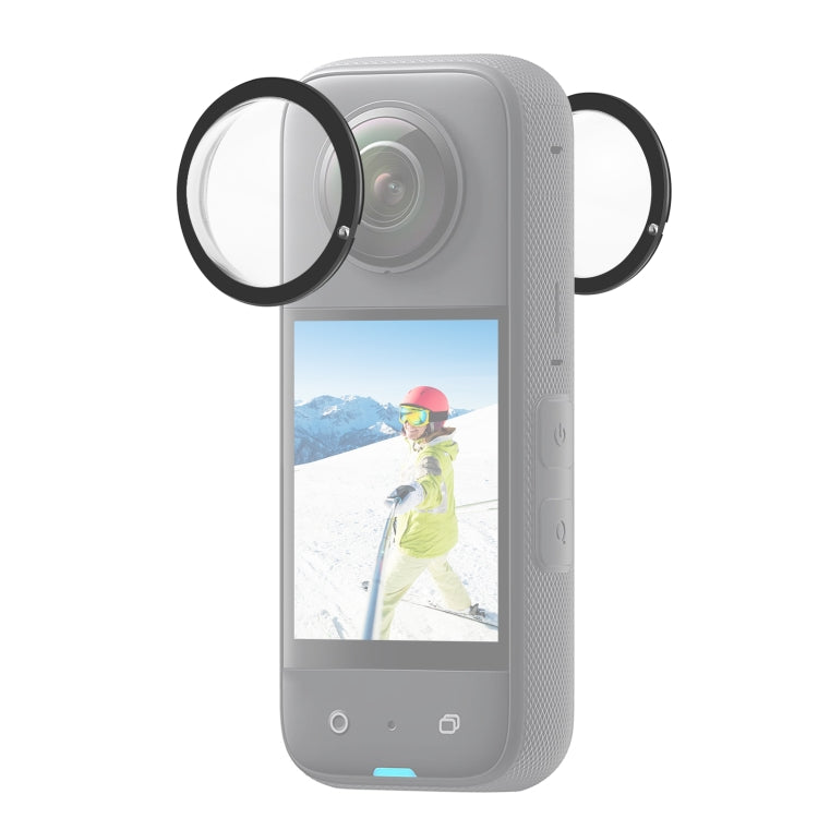 For Insta360 X3 PULUZ Lens Guard PC Protective Cover(Black) - Len Accessories by PULUZ | Online Shopping UK | buy2fix