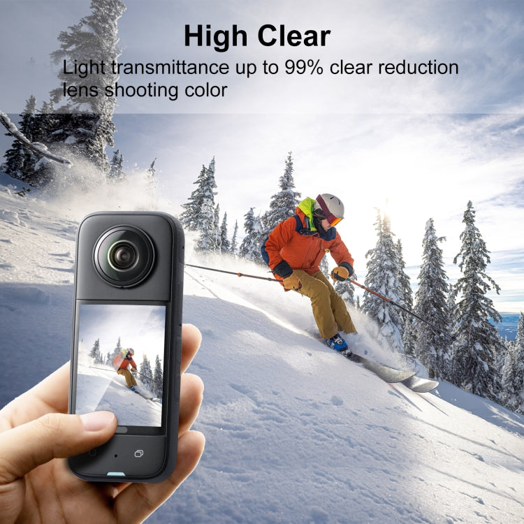 For Insta360 X3 PULUZ 2pcs Curved HD Screen Film(Transparent) - Protective Film & Stickers by PULUZ | Online Shopping UK | buy2fix