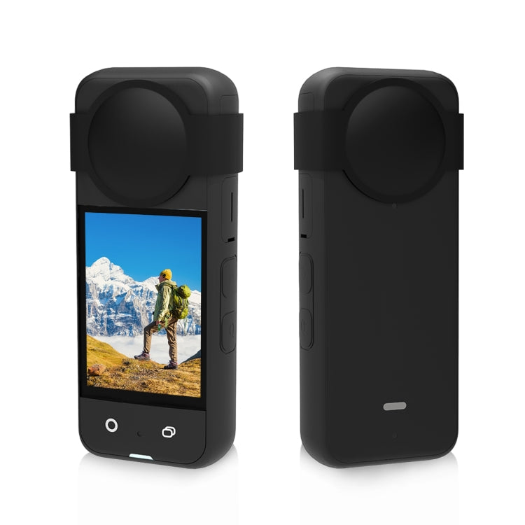 For Insta360 X3 PULUZ Silicone Lens Body Lens Guard Protective Cover(Black) - Len Accessories by PULUZ | Online Shopping UK | buy2fix