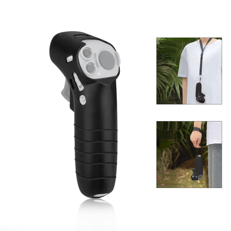 For DJI RC Motion 2 / DJI Avata / FPV Rocker PULUZ Silicone Protective Case with Neck Strap(Black) - Cases & Bags by PULUZ | Online Shopping UK | buy2fix