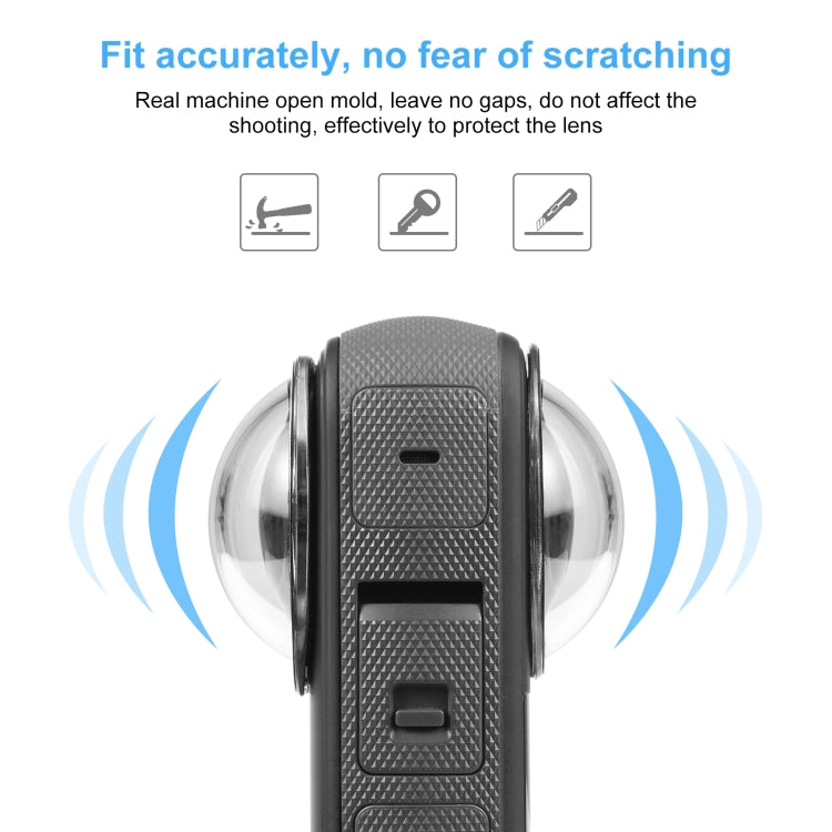 For Insta360 X3 PULUZ Lens Guard Optical Glass Protective Cover (Black) - Len Accessories by PULUZ | Online Shopping UK | buy2fix