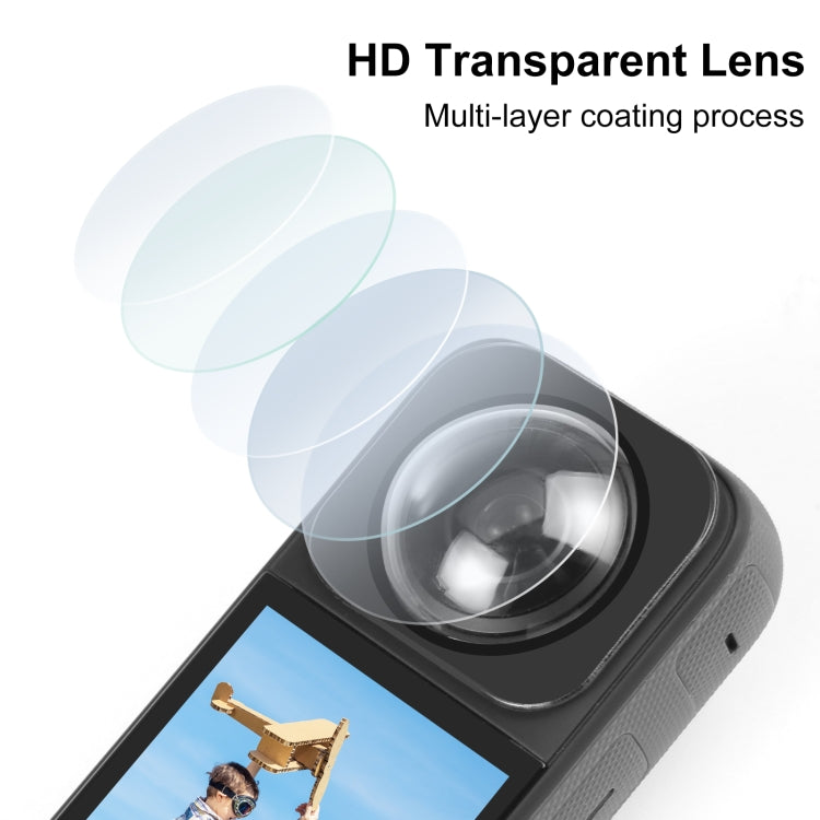 For Insta360 X3 PULUZ Lens Guard Optical Glass Protective Cover (Black) - Len Accessories by PULUZ | Online Shopping UK | buy2fix