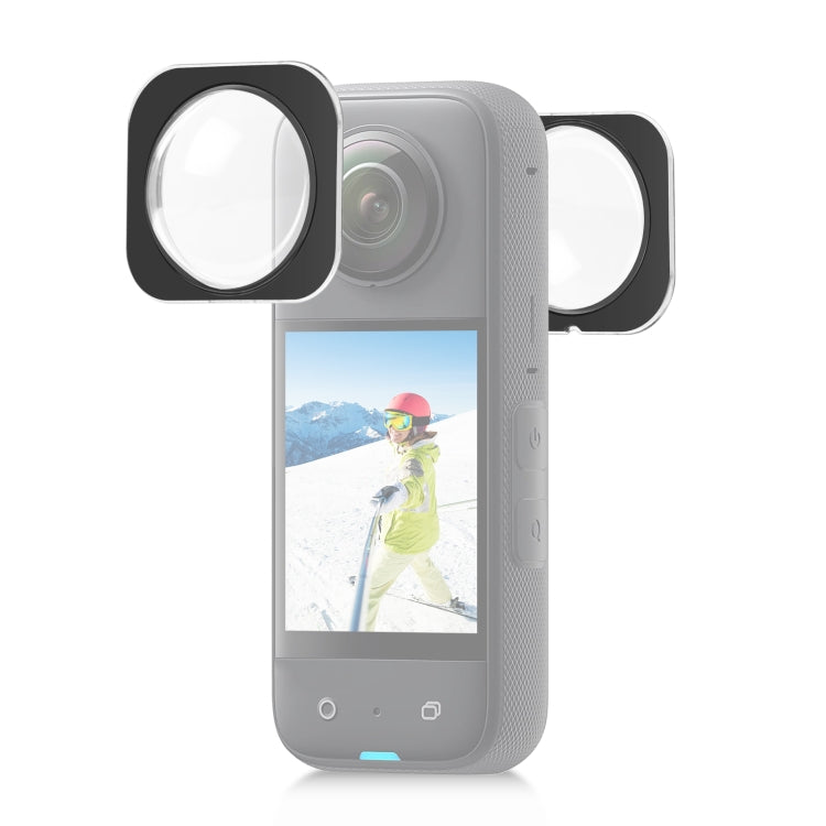 For Insta360 X3 PULUZ Lens Guard Optical Glass Protective Cover (Black) - Len Accessories by PULUZ | Online Shopping UK | buy2fix