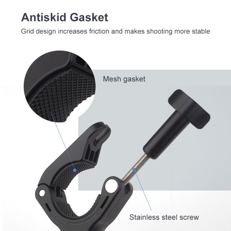 PULUZ Handlebar Arm Mount with Phone Clamp & Mount Adapter & Long Screw - Helmet Mount by PULUZ | Online Shopping UK | buy2fix