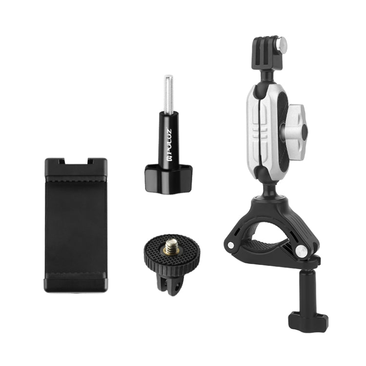 PULUZ Handlebar Arm Mount with Phone Clamp & Mount Adapter & Long Screw - Helmet Mount by PULUZ | Online Shopping UK | buy2fix