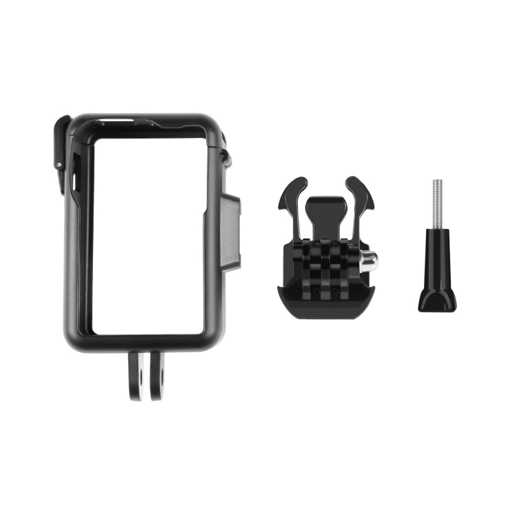 For DJI Osmo Action 5 Pro / 4 / 3 PULUZ Vertical Plastic Protective Frame Cage with Cold Shoes (Black) by PULUZ