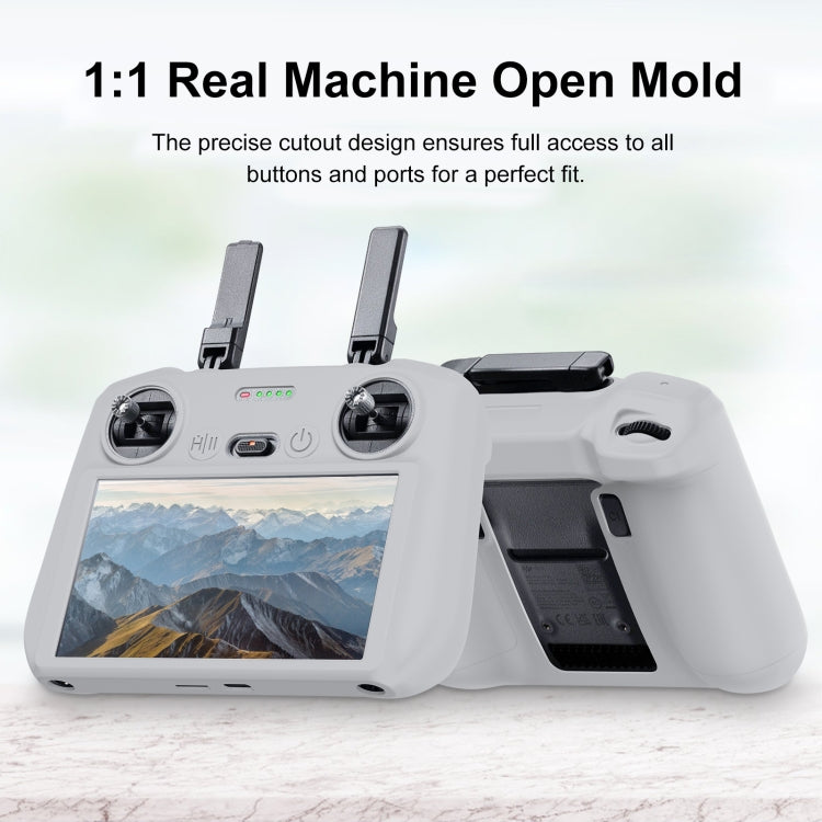 For DJI Mini 4 Pro / Air 3 Remote Control / DJI RC 2 with Screen PULUZ Silicone Protective Case (Grey) - Carry Cases & Bags by PULUZ | Online Shopping UK | buy2fix