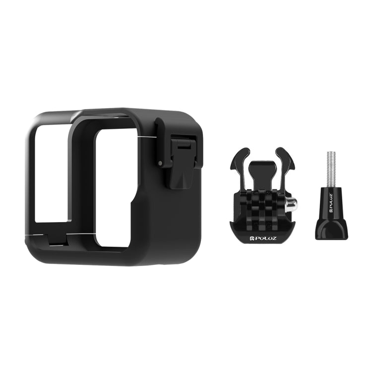 For GoPro Hero11 Black Mini PULUZ PC Plastic Border Frame with Buckle Basic Mount & Screw(Black) by PULUZ