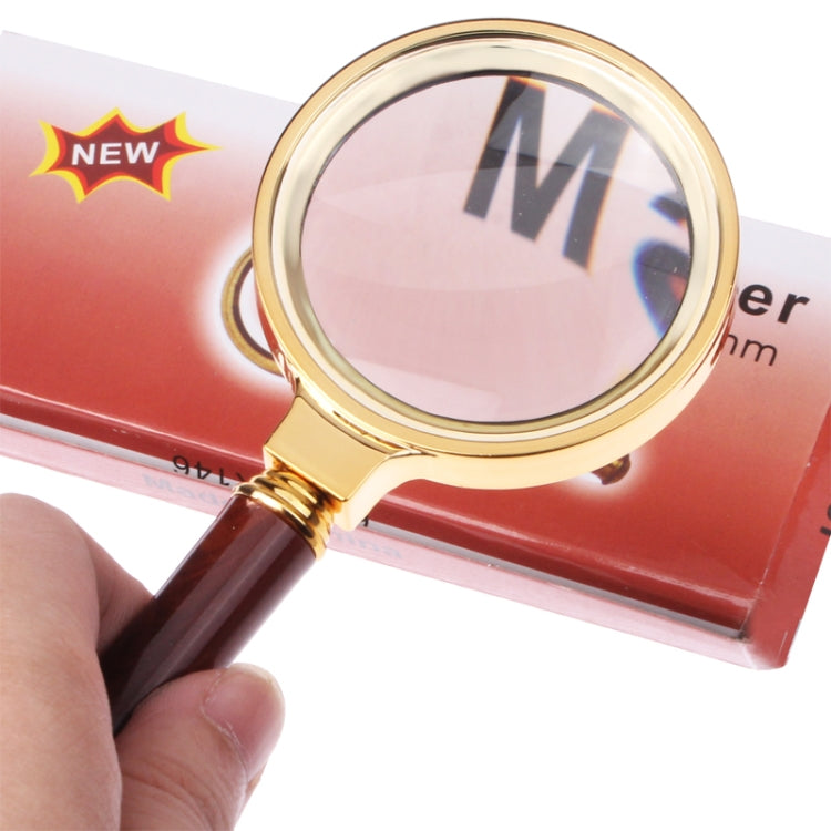 60mm Handheld Magnifier with Wooden Handle - Hand Held Style by buy2fix | Online Shopping UK | buy2fix
