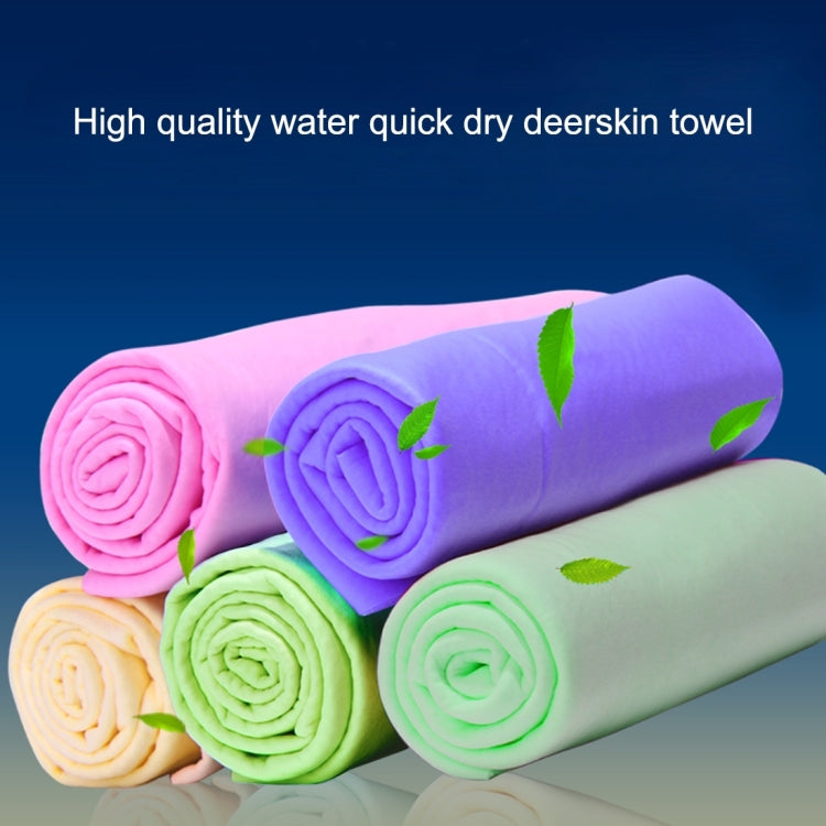 KANEED Synthetic Chamois Drying Towel Super Absorbent PVA Shammy Cloth for Fast Drying of Car, Size: 43 x 32 x 0.2cm(Pink) by KANEED