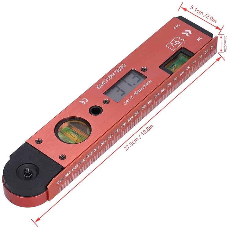 Digital LCD Display Angle Meter with Spirit Level - Laser Rangefinder by buy2fix | Online Shopping UK | buy2fix
