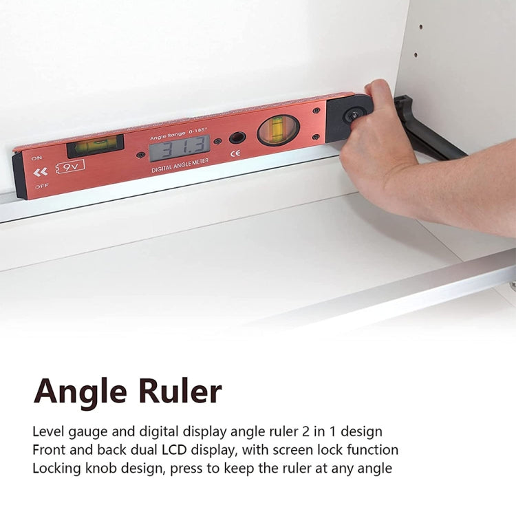 Digital LCD Display Angle Meter with Spirit Level - Laser Rangefinder by buy2fix | Online Shopping UK | buy2fix