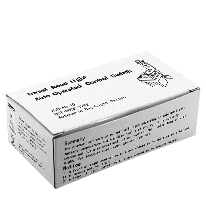 AS-10 10A 220V 50-60Hz Photo Control Auto On/Off Street Light Switch - Switch by buy2fix | Online Shopping UK | buy2fix