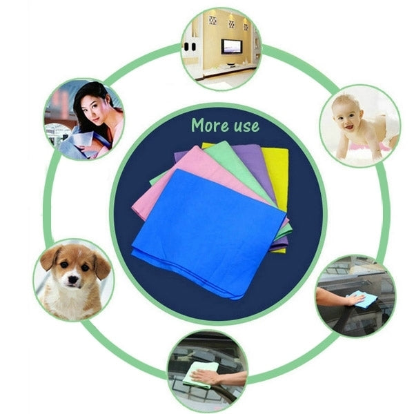 KANEED Super Absorption Clean Cham PVA Synthetic Chamois Car Wash Towel, Size: 66cm x 43cm x 0.2cm (Random Color Delivery) by KANEED