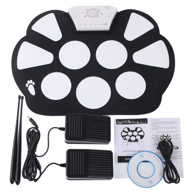W758 USB 2.0 MIDI Soft Roll-up Drum Kit, Size: 38.2 x 27.6cm by buy2fix