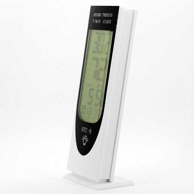 HTC-8 Luminous LCD Digital LED Night Light Thermometer Backlight Hygrometer Humidity Meter, with Alarm / Date / Clock / Calendar - Thermostat & Thermometer by buy2fix | Online Shopping UK | buy2fix