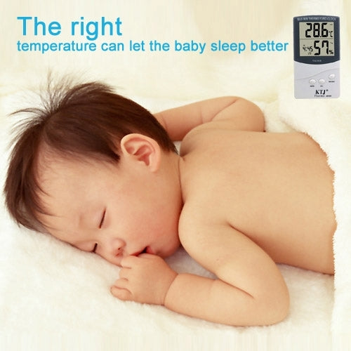 HTC-8 Luminous LCD Digital LED Night Light Thermometer Backlight Hygrometer Humidity Meter, with Alarm / Date / Clock / Calendar - Thermostat & Thermometer by buy2fix | Online Shopping UK | buy2fix