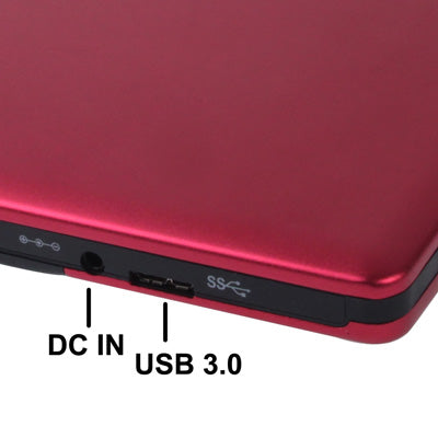USB 3.0 Aluminum Alloy Portable DVD / CD Rewritable Blu-ray Drive for 12.7mm SATA ODD / HDD, Plug and Play(Red) - Rewritable Drive by buy2fix | Online Shopping UK | buy2fix