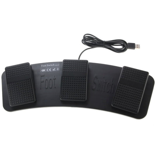 PC USB Triple Action Foot Switch(Black) - Other by buy2fix | Online Shopping UK | buy2fix