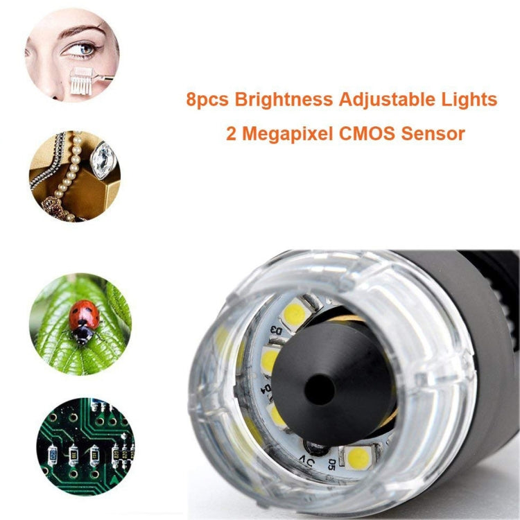 DMS-MDS800 40X-800X Magnifier 2.0MP Image Sensor USB Digital Microscope with 8 LEDs & Professional Stand - Digital Microscope by buy2fix | Online Shopping UK | buy2fix