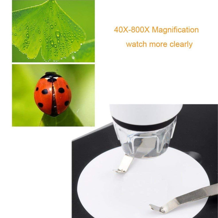 DMS-MDS800 40X-800X Magnifier 2.0MP Image Sensor USB Digital Microscope with 8 LEDs & Professional Stand - Digital Microscope by buy2fix | Online Shopping UK | buy2fix