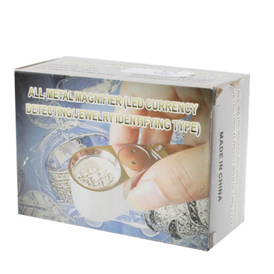 Full Metal Coating 10X Magnifying Glass Magnifier with 3 LED Lights for Currency Detecting & Jewelry Identifying(Silver) by buy2fix