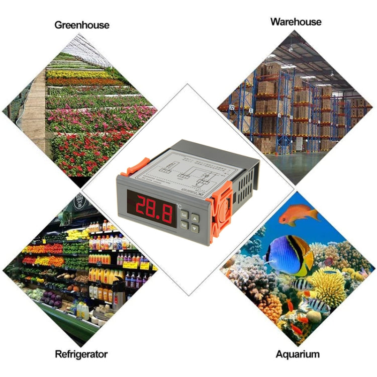 RC-110M Digital LCD Temperature Controller Thermocouple Thermostat Regulator with Sensor Termometer, Temperature Range: -40 to 110 Degrees Celsius - Thermostat & Thermometer by buy2fix | Online Shopping UK | buy2fix