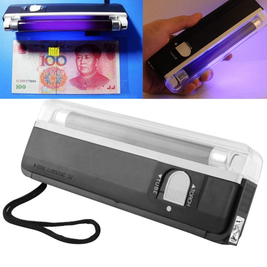 Handheld Blacklight UV Lamp & LED Flashlight, Verify Hidden Security Features On banknotes and Passport(Black) - LED Flashlight by buy2fix | Online Shopping UK | buy2fix