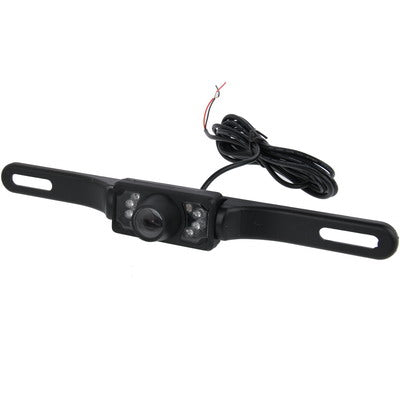 6 LED IR Infrared Waterproof Night Vision Wireless License Plate Frame Astern Backsight Rear View Camera , Support Installed in Car DVD Navigator or Car Monitor , Wide Viewing Angle: 140 degree (WD001)(Black) - Rear View Cameras by buy2fix | Online Shopping UK | buy2fix