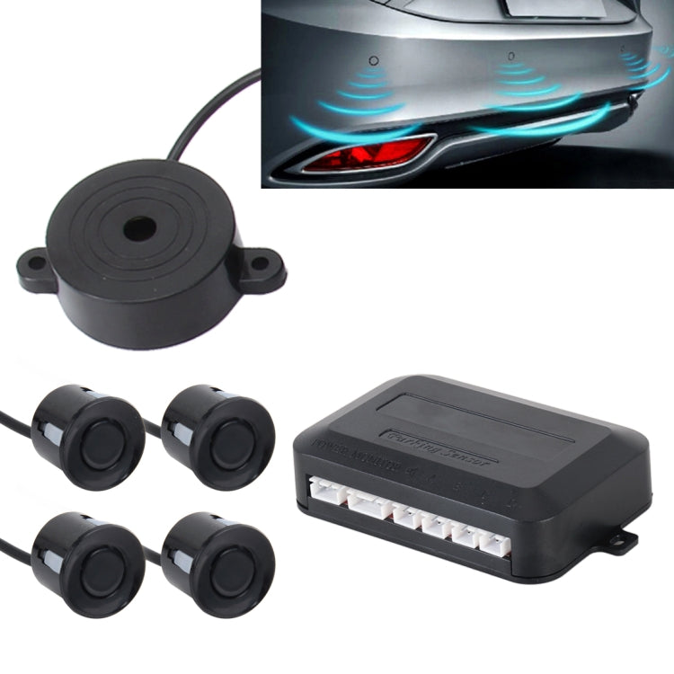Auto Electromagnetic Back-Up Parking 4 x Sensors, Detecting Distance: 0.3-3m(Black) - Radar Detectors by buy2fix | Online Shopping UK | buy2fix