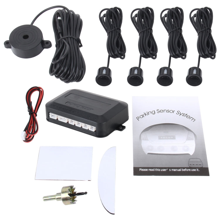 Auto Electromagnetic Back-Up Parking 4 x Sensors, Detecting Distance: 0.3-3m(Black) - Radar Detectors by buy2fix | Online Shopping UK | buy2fix