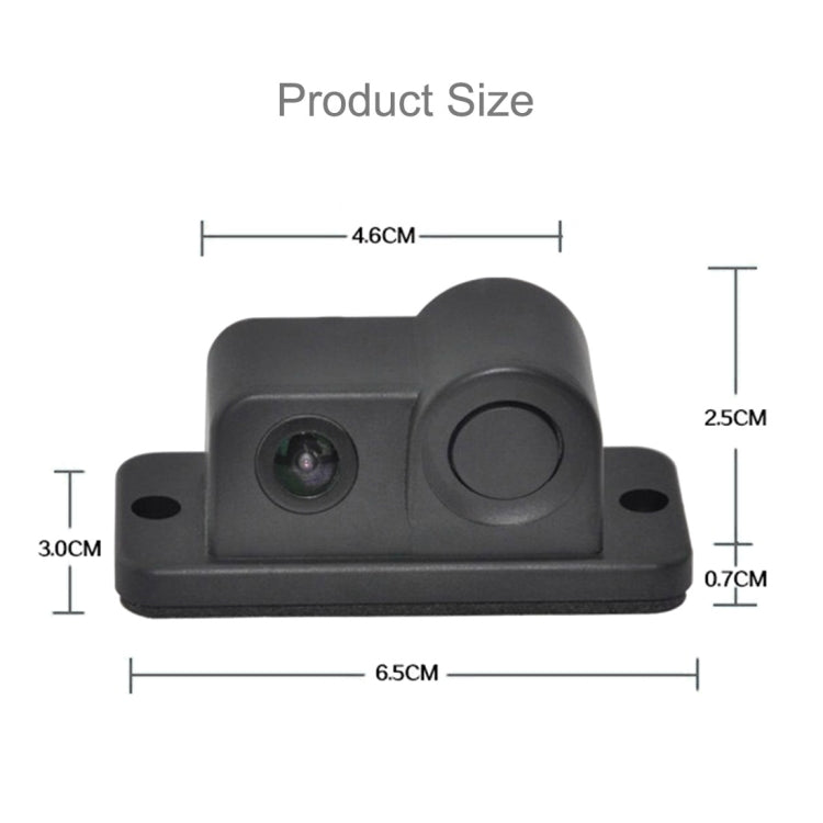 2 in 1 Mini 160 Degrees View Angle Car Rear View Reverse Backup Car Camera with Parking(Black) - Rear View Cameras by buy2fix | Online Shopping UK | buy2fix