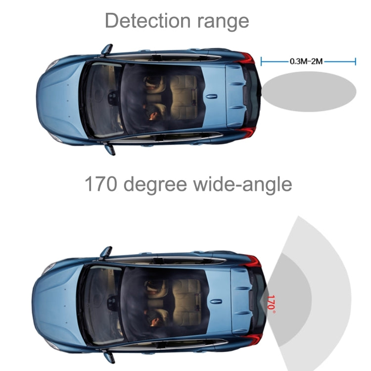2 in 1 Mini 160 Degrees View Angle Car Rear View Reverse Backup Car Camera with Parking(Black) - Rear View Cameras by buy2fix | Online Shopping UK | buy2fix