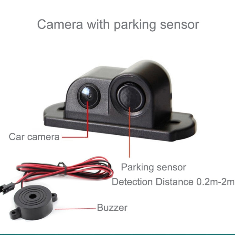 2 in 1 Mini 160 Degrees View Angle Car Rear View Reverse Backup Car Camera with Parking(Black) - Rear View Cameras by buy2fix | Online Shopping UK | buy2fix