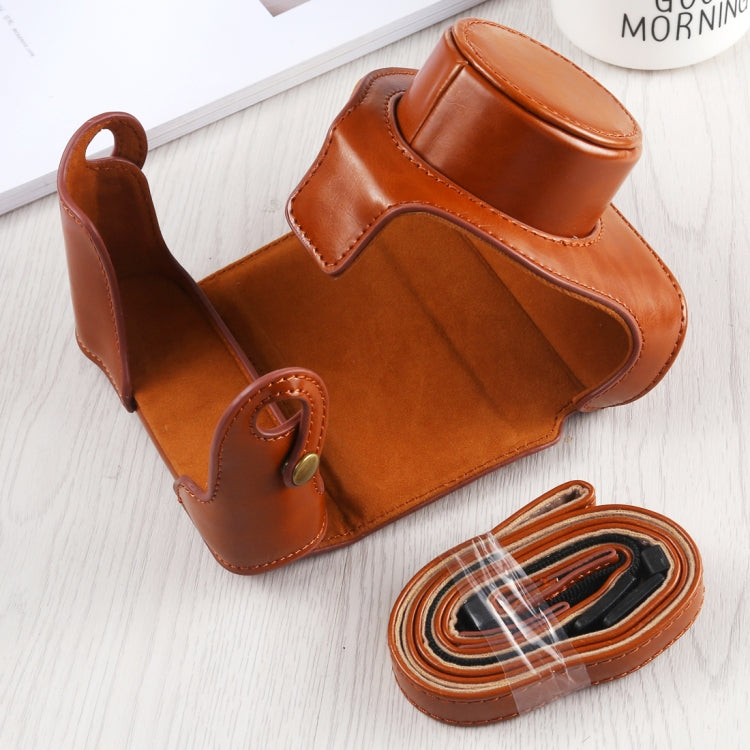 Full Body Camera PU Leather Case Bag with Strap for FUJIFILM X10 / X20(Brown) by buy2fix
