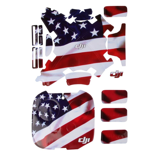 4D Imitation Carbon Fiber PVC Water Resistance Sticker Kit for DJI Phantom 3 Quadcopter & Remote Controller & Battery(US Flag Pattern) by buy2fix