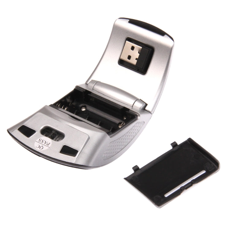 Wireless 2.4GHz 800-1200-1600dpi Snap-in Transceiver Folding Wireless Optical Mouse / Mice(Black) by buy2fix