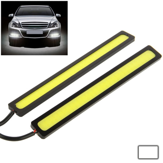 2 x 6W DIY White LED Daytime Running Light / DRL Lamp, Length: 17cm(Black) by buy2fix