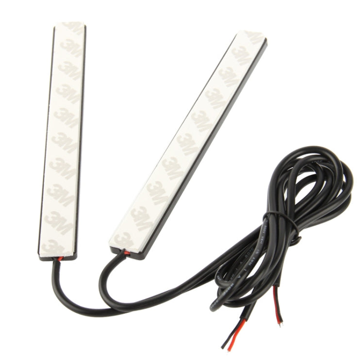 2 x 6W DIY White LED Daytime Running Light / DRL Lamp, Length: 17cm(Black) - Running Lights by buy2fix | Online Shopping UK | buy2fix