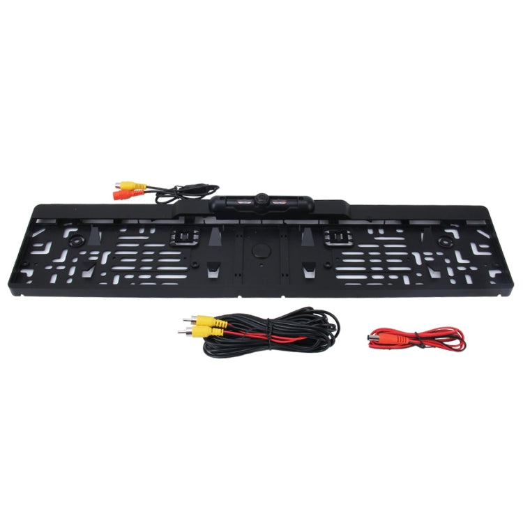 European Car License Plate Frame Rear View Camera, Size: 52.8cm x 12.6cm(Black) - Rear View Cameras by buy2fix | Online Shopping UK | buy2fix