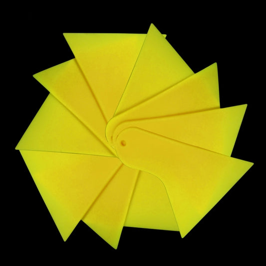 KANEED 10 PCS Car Window Wrapping Film Scraper Thickening Car Sticker Tool, Size: 11cm x 9.5cm(Yellow) by KANEED