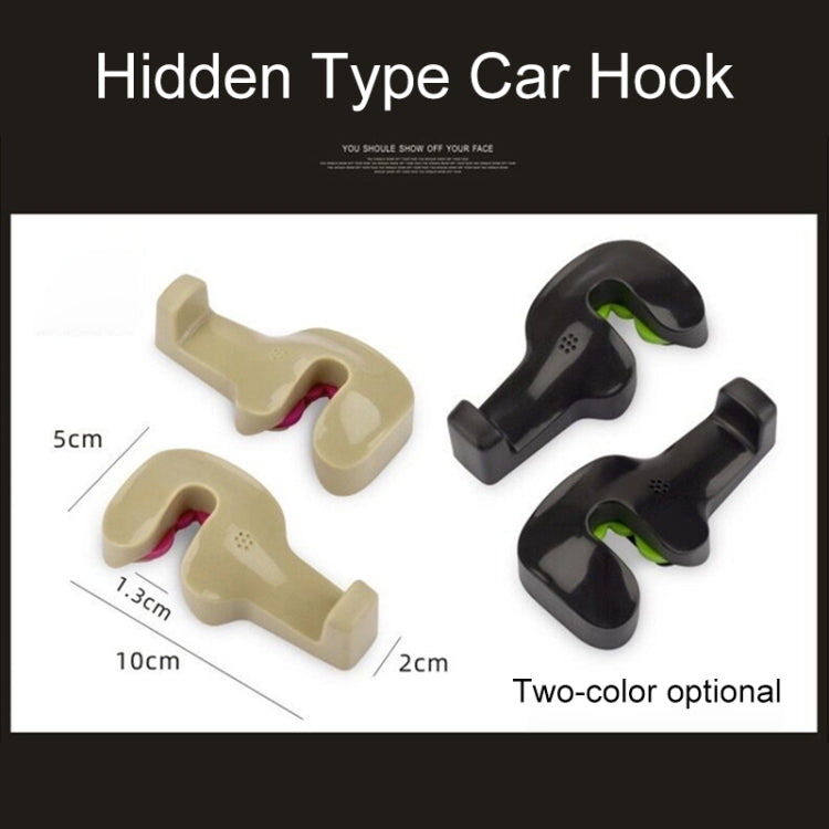 1 Pair Hidden Type Car Hook(Black) - Auto Fastener & Clips by buy2fix | Online Shopping UK | buy2fix