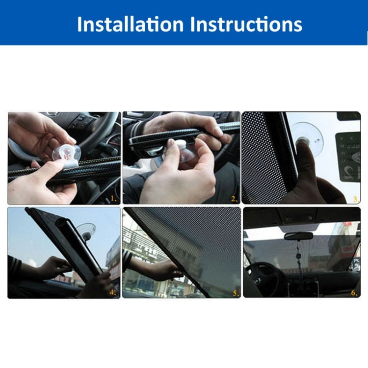 Retractable Car Window Sun Shade for Automobile Front Windshield, Size: 125cm x 58cm, Random Color Delivery by buy2fix