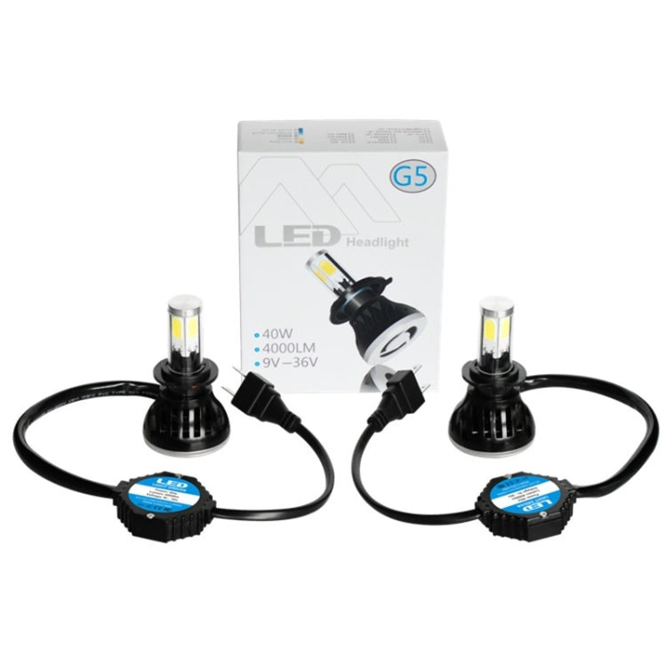 2 PCS H7-5HL-40W 4000lm / 6000K Car LED Headlight, White Light, DC 9-36V - LED Headlamps by buy2fix | Online Shopping UK | buy2fix