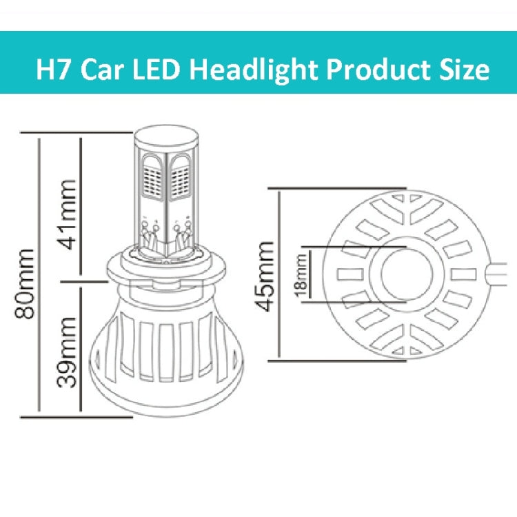 2 PCS H7-5HL-40W 4000lm / 6000K Car LED Headlight, White Light, DC 9-36V - LED Headlamps by buy2fix | Online Shopping UK | buy2fix