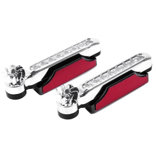 2 PCS 8 White LED Bulbs Wind Powered Decorative Car Lights by buy2fix